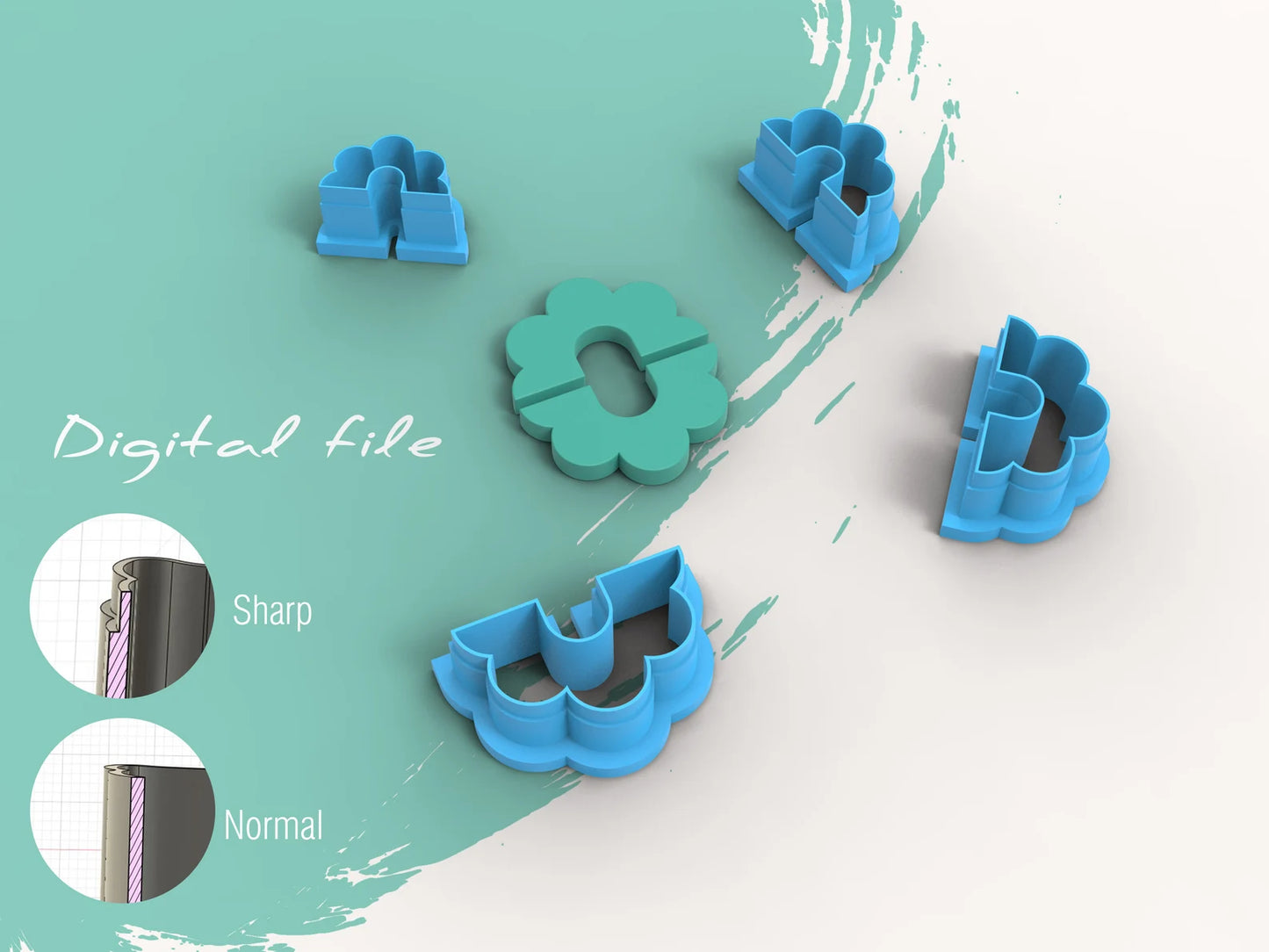 Bloemen - Half (3D cutter)