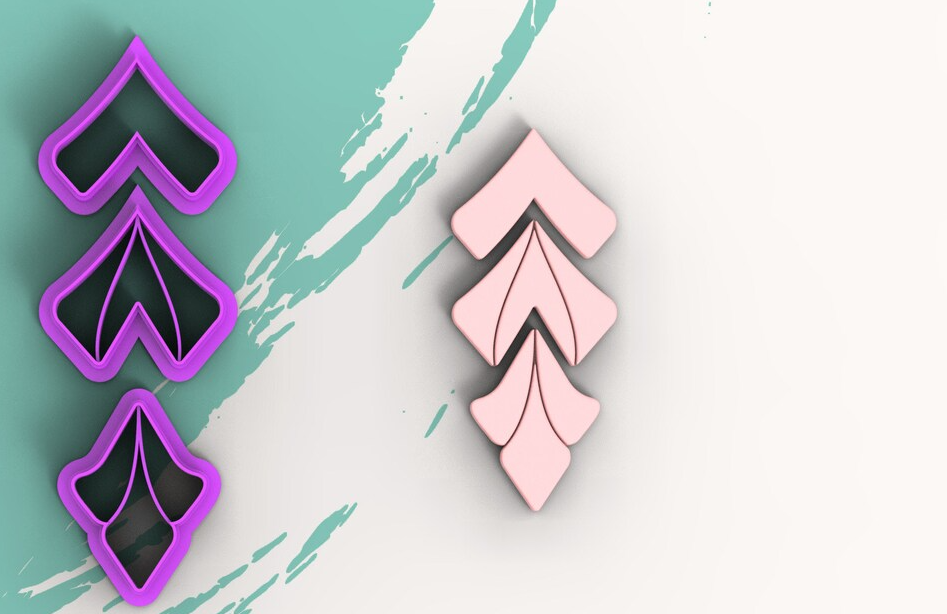 Planten - Blad - Reliëf - Combo B (3D cutter)