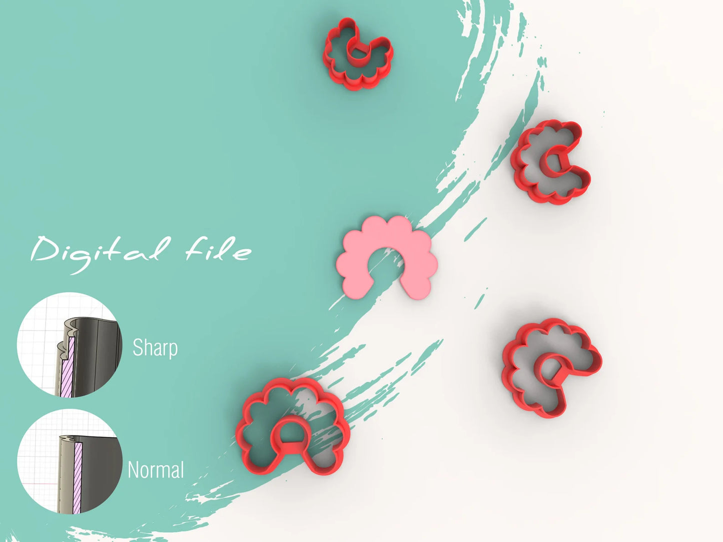 Bloem - Hoepel - dik (3D cutter)
