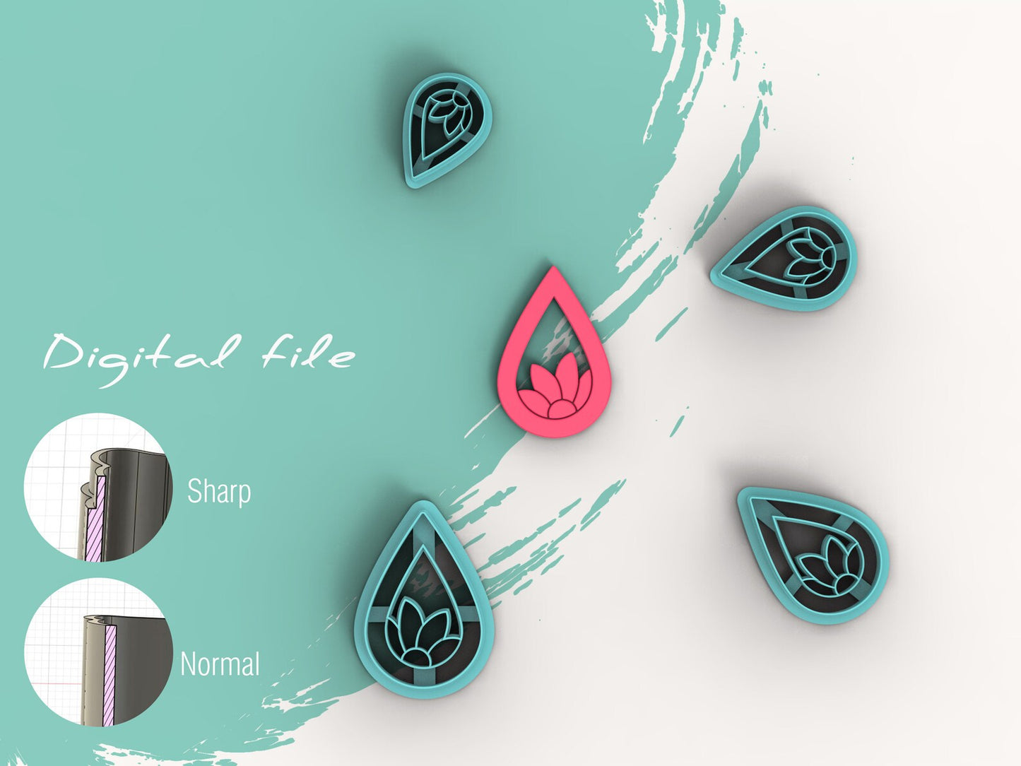 Bloem - Drop flower (3D cutter)