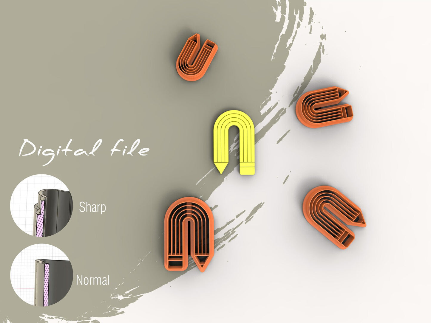 Geometrisch – Pencil Boog (3D cutter)