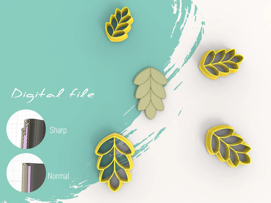 Planten - Blad - Reliëf - Combo A (3D cutter)