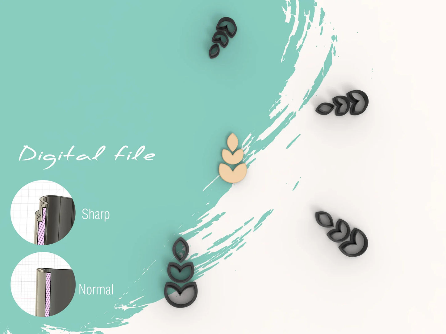 Bloemen - 3 lagen - Combo 01 (3D cutter)