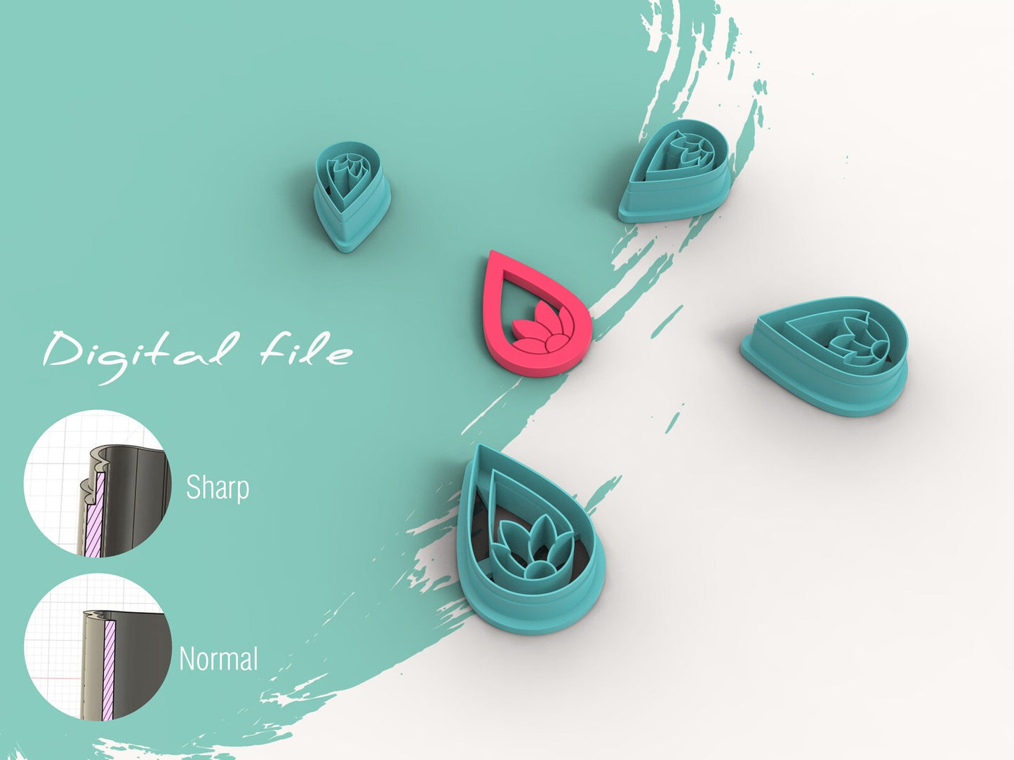 Bloem - Drop flower (3D cutter)
