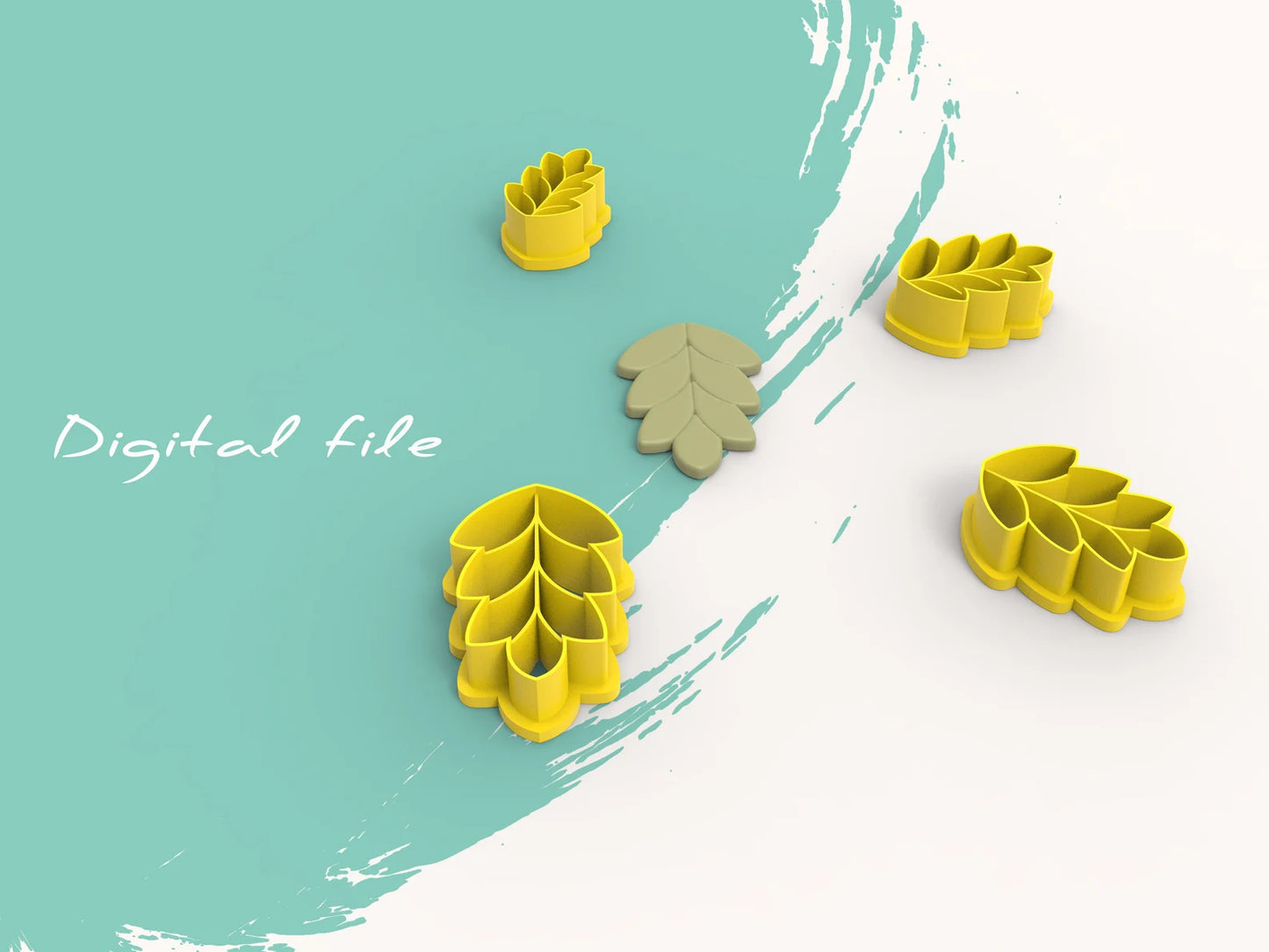 Planten - Blad - Reliëf - Combo A (3D cutter)