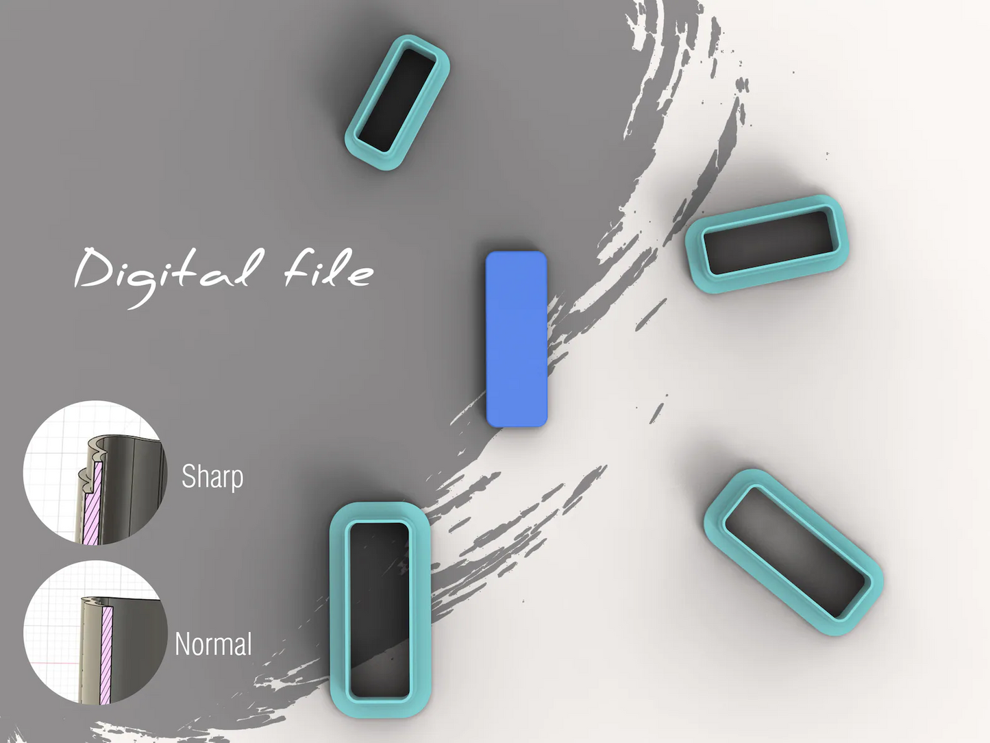 Basisvorm – Afgeronde rechthoek (3D cutter)