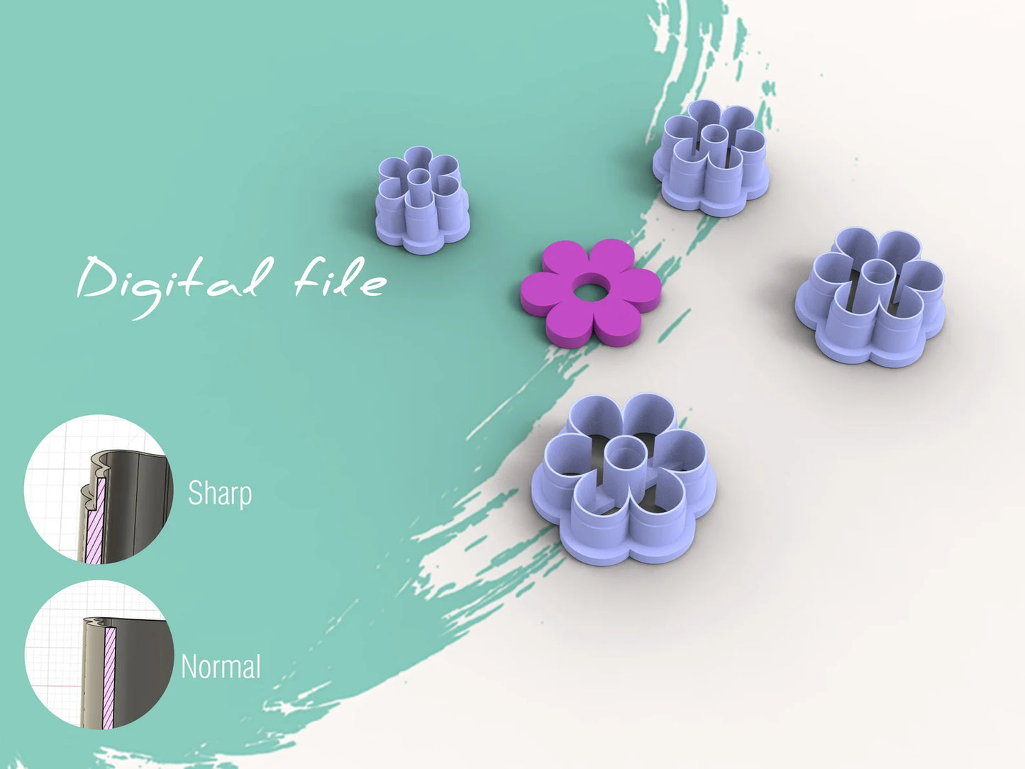 Bloem - Margriet - Volledig (3D cutter)