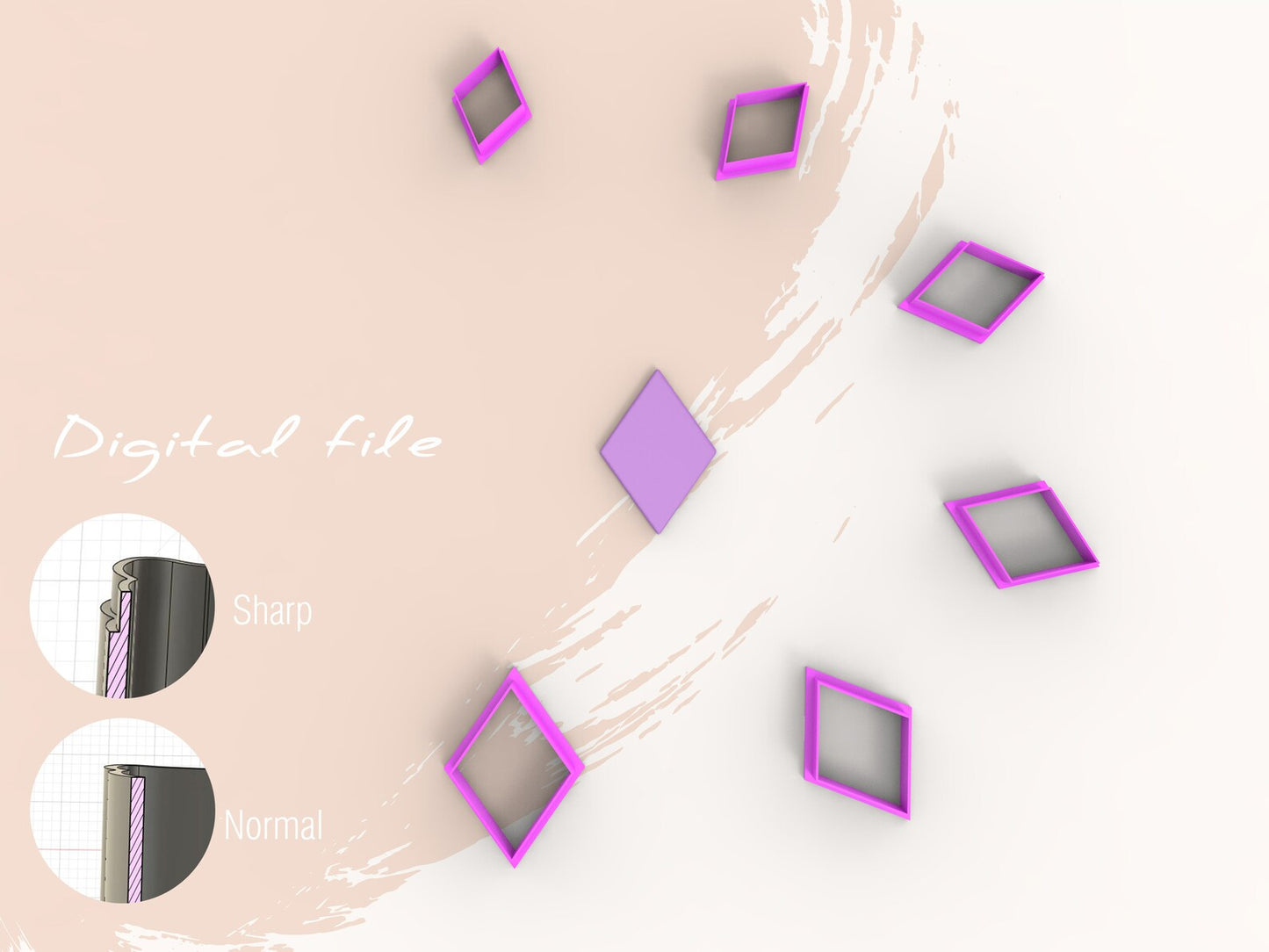 Basisvorm – Ruit (3D cutter)