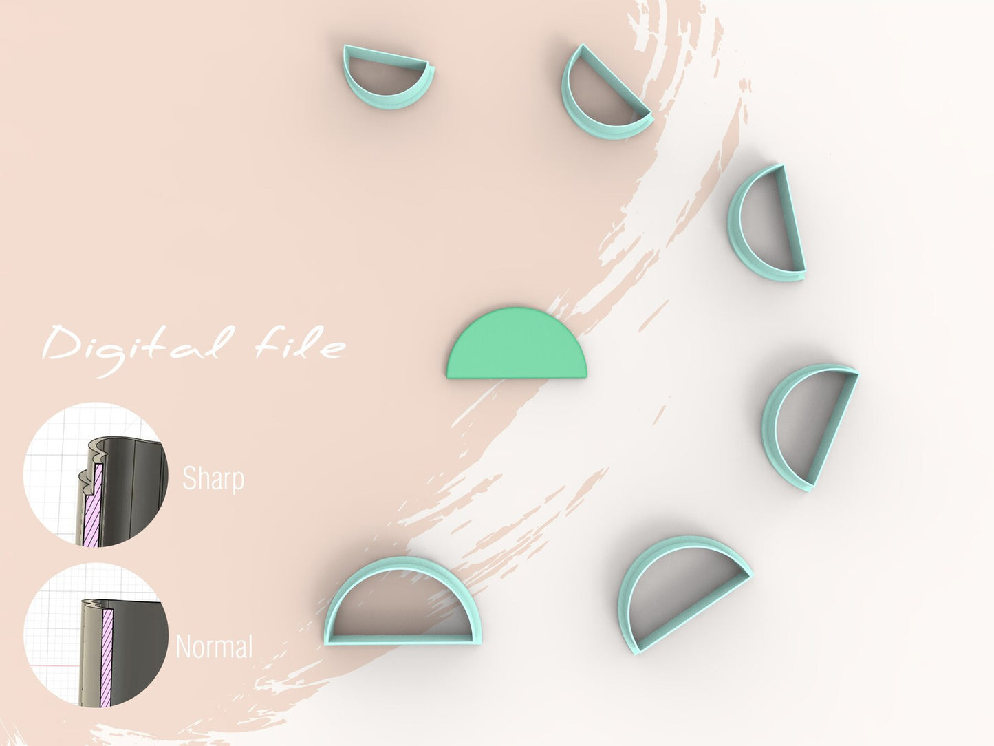 Basisvorm – halve cirkel (3D cutter)